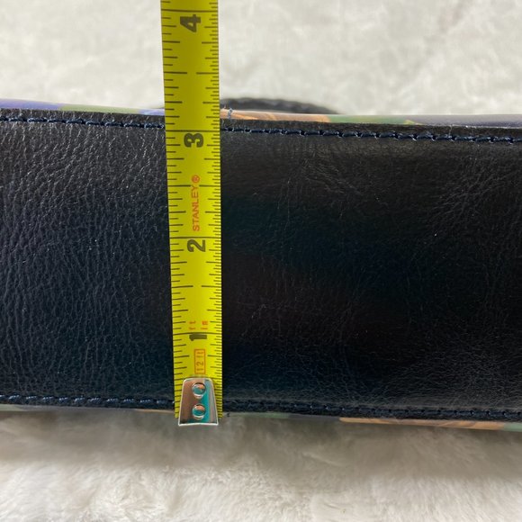 Patricia Nash Leather Rienzo Blue Sky Rose Bag Handbag Purse EUC - Picture 11 of 12